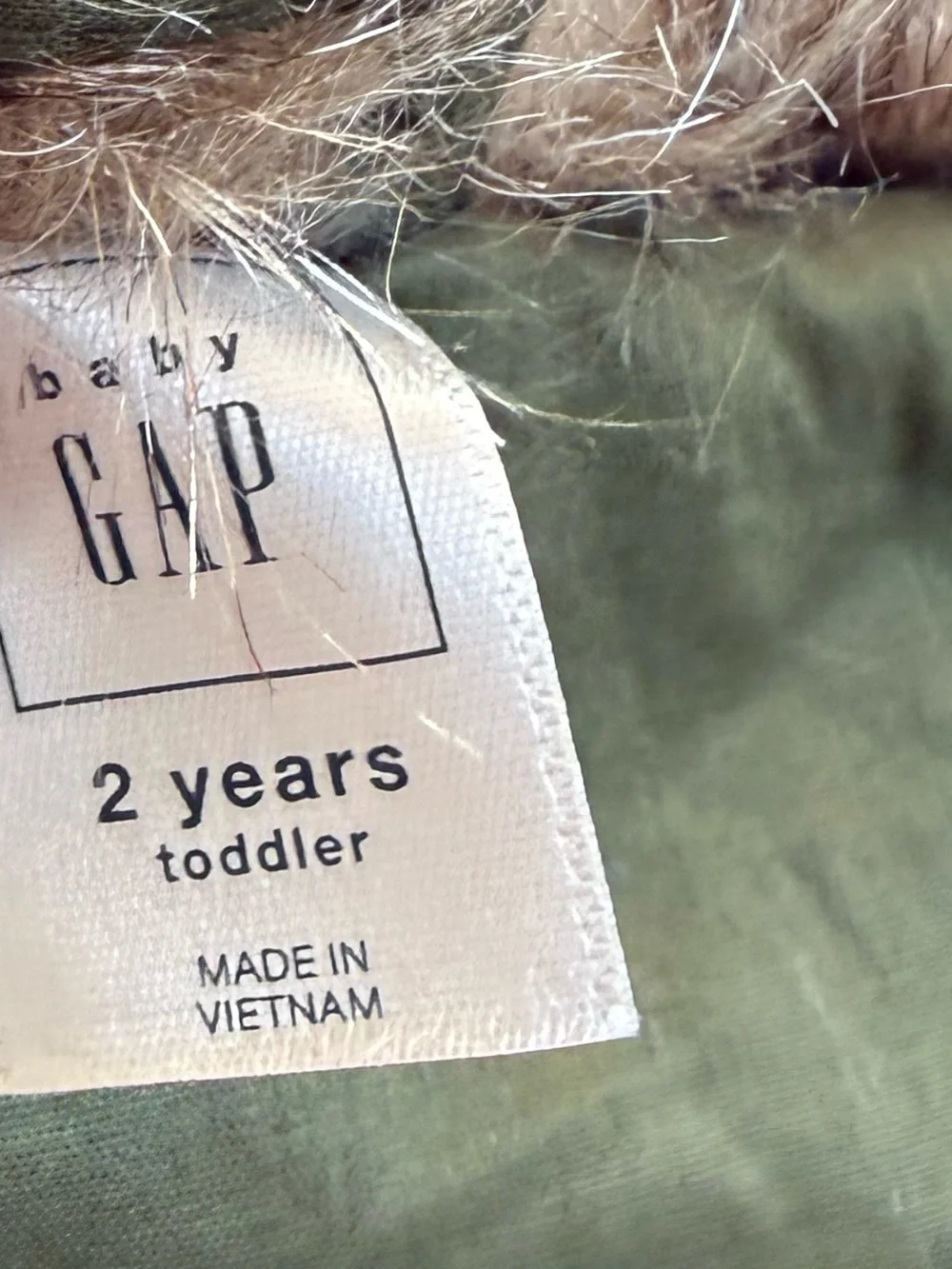 GAP Faux Fur Vest in Brown and Cream Tones